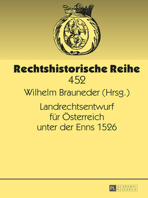 cover image of Landrechtsentwurf fuer Oesterreich unter der Enns 1526